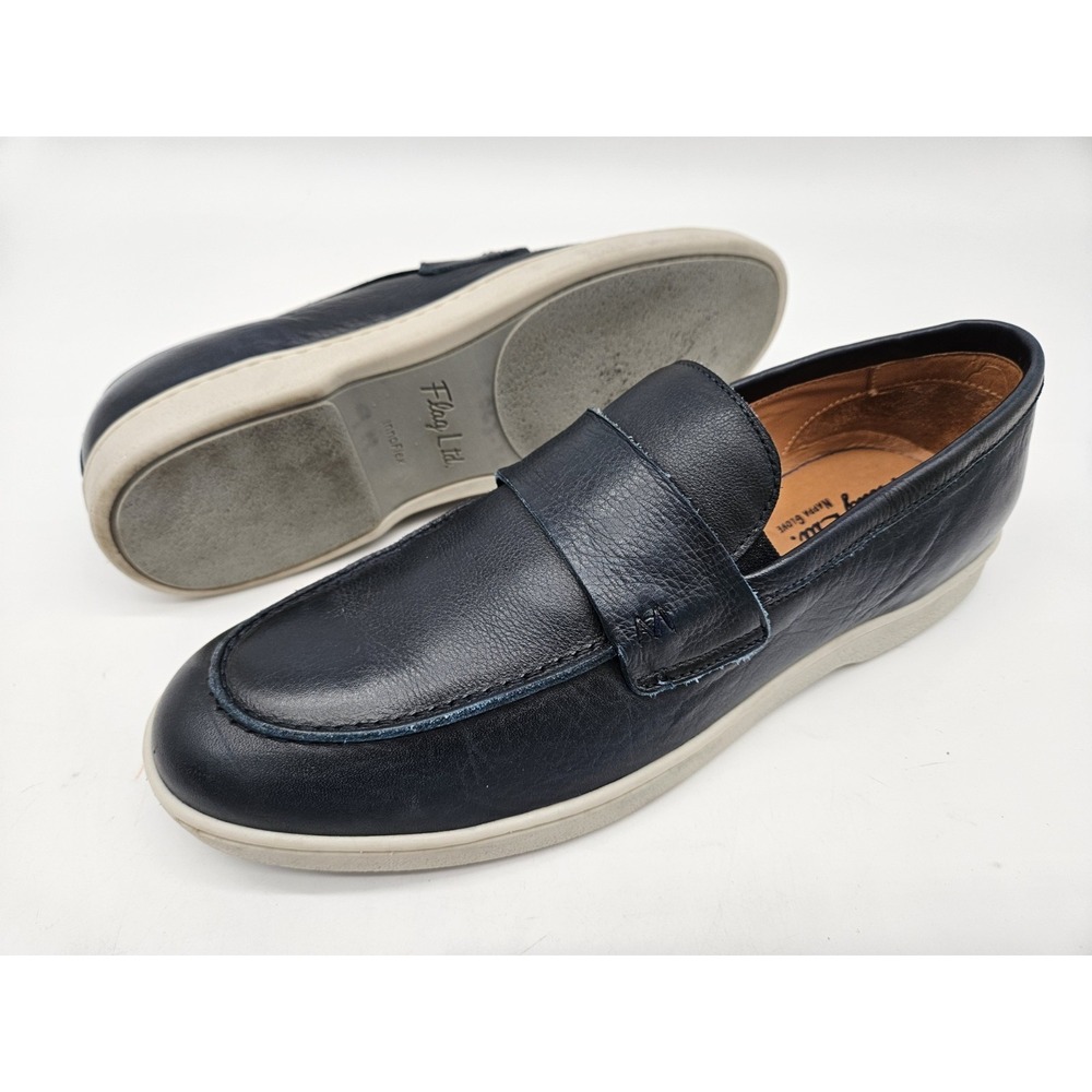New Flag Ltd. Men's Nappa Glove Leather Made in Brazil Loafer, Black 9M